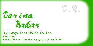 dorina makar business card