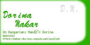 dorina makar business card